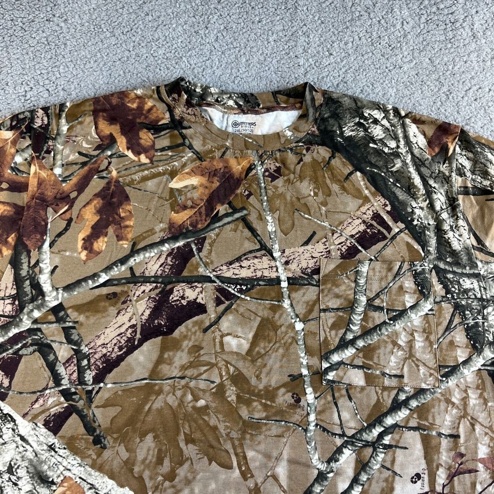 NEW Outfitters Ridge T Shirt Mens 2XL XXL Camo Tee All Fusion 3D Hunting Outdoor
